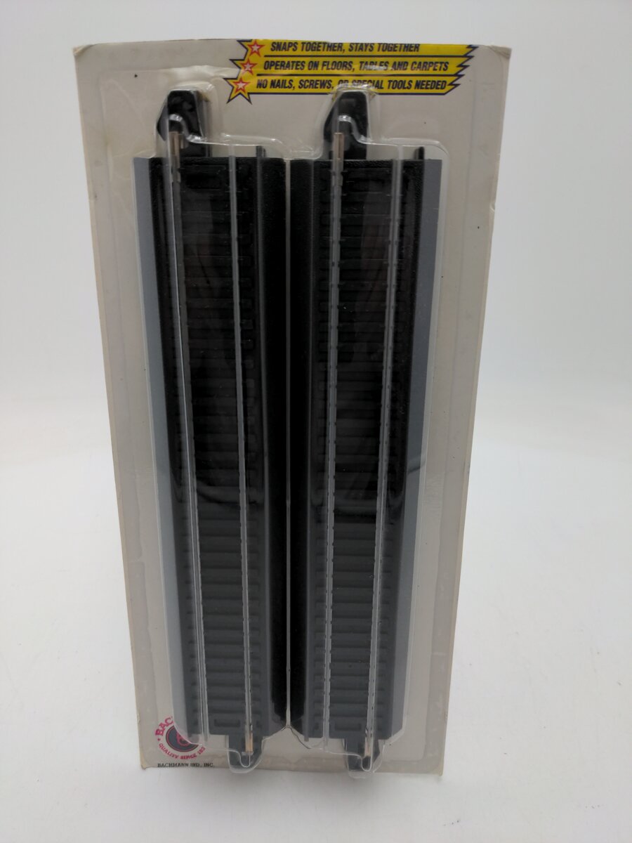 Bachmann 44411 HO Scale Steel Alloy 9" Straight E-Z Track Sections (Pack of 4) LN/Box