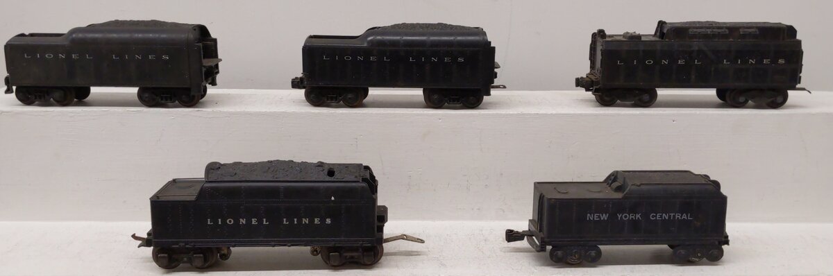Lionel & Marx Vintage O Gauge Lionel Lines & NYC Tenders [5] VG