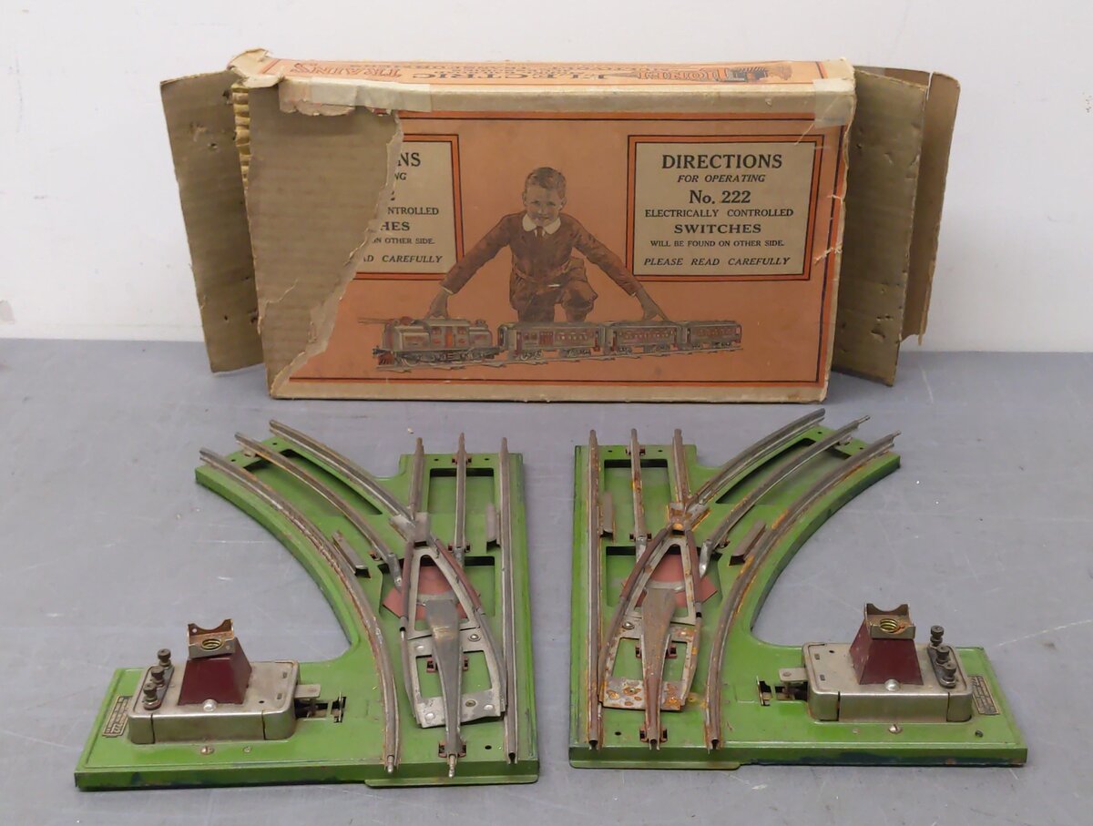 Lionel 222 Vintage Standard Gauge Electric Control Switches (Pair)/Box