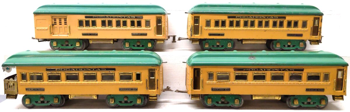 American Flyer 4637S Vintage Std Gauge Pocahontas Set: 4340 4341 4342 4343