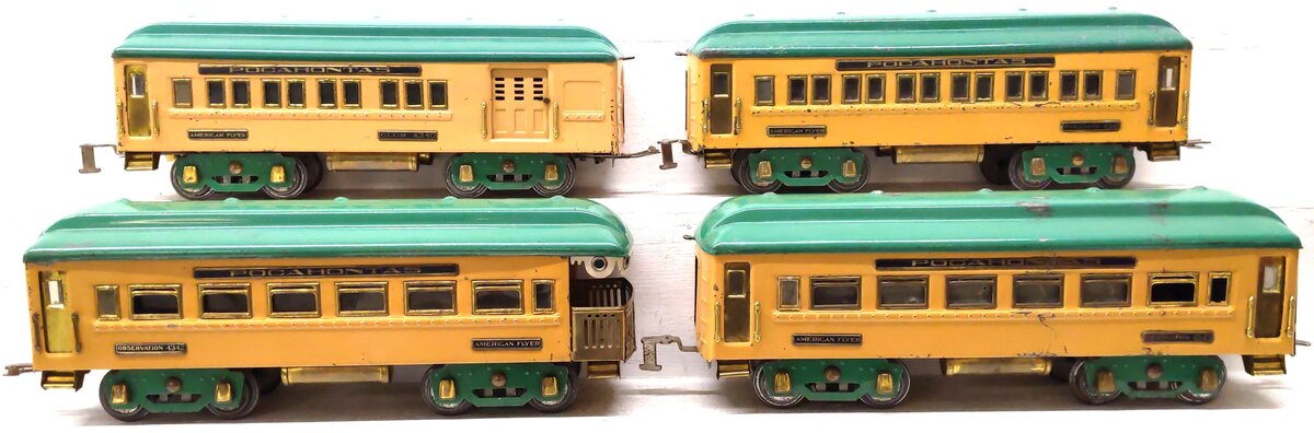 American Flyer 4637S Vintage Std Gauge Pocahontas Set: 4340 4341 4342 4343