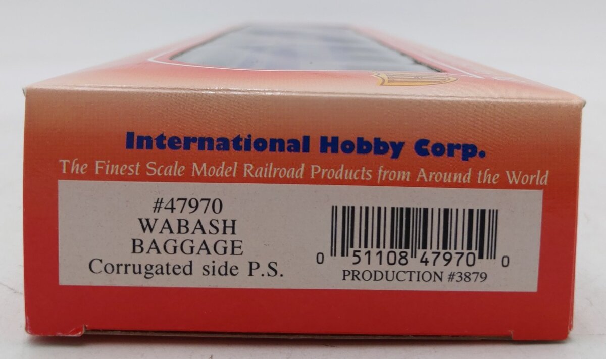 IHC 47970 HO Scale Wabash Corrugated Side Baggage Car #375 LN/Box