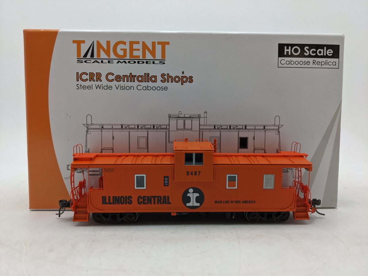 Tangent 60210-03 HO Illinois Central Split Rail Original Orange Caboose #9467 LN/Box