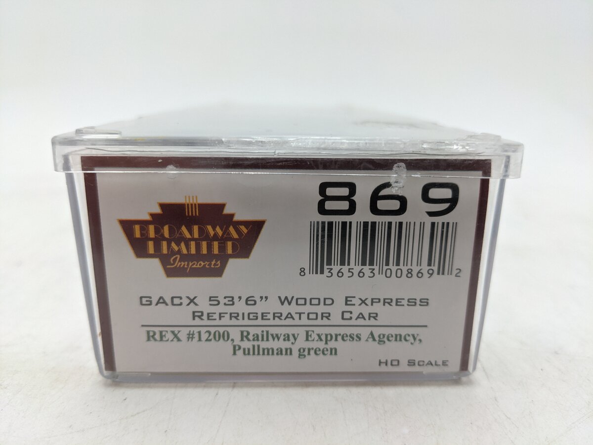 Broadway Limited 869 HO REA Wood Express Reefer Car EX/Box