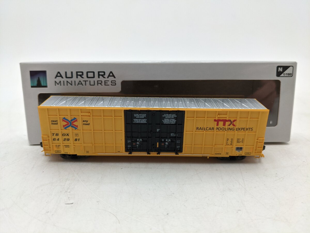 Aurora 602010 N TTX Corporation 60' Plate F Boxcar #642981 LN/Box