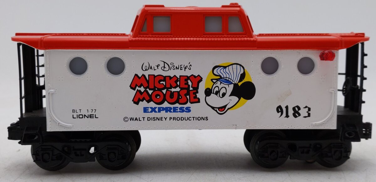 Lionel 6-9183 O Gauge Mickey Mouse Illuminated Caboose EX
