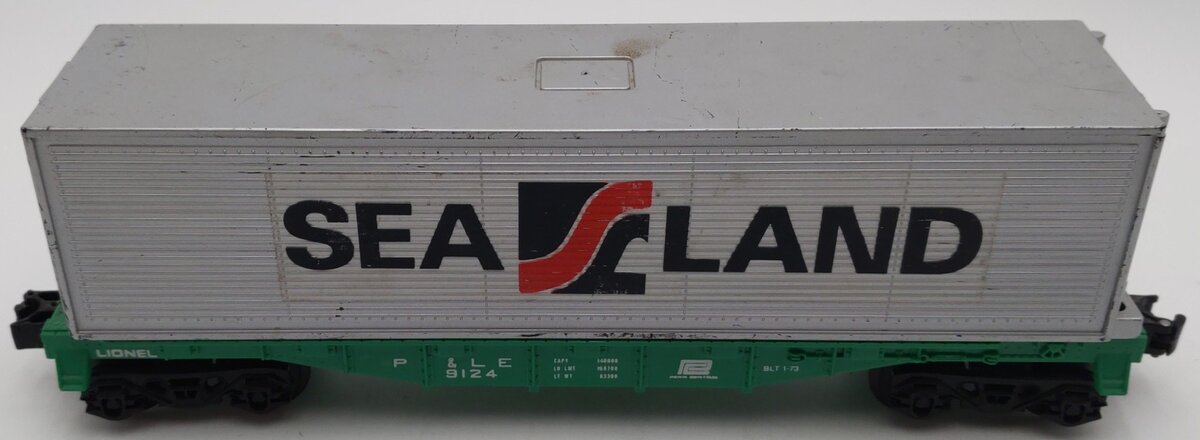 Lionel 6-9124 O Gauge P&LE Flatcar #9124 With Load EX