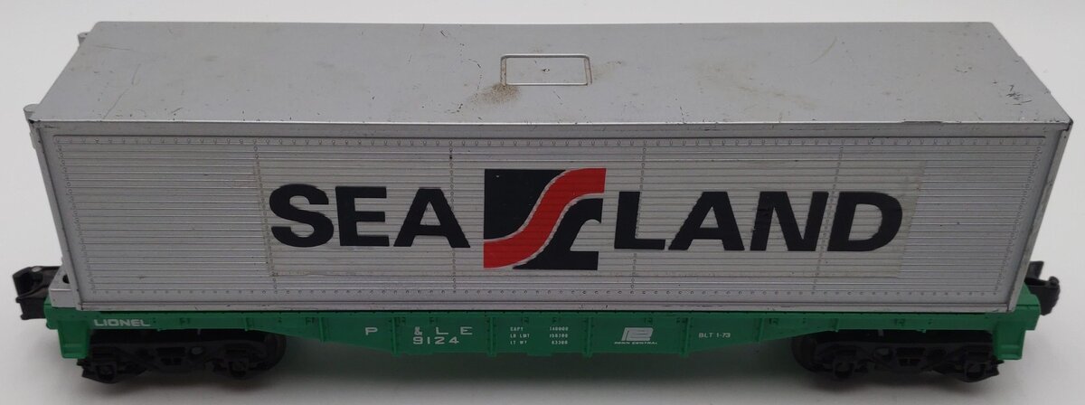 Lionel 6-9124 O Gauge P&LE Flatcar #9124 With Load EX