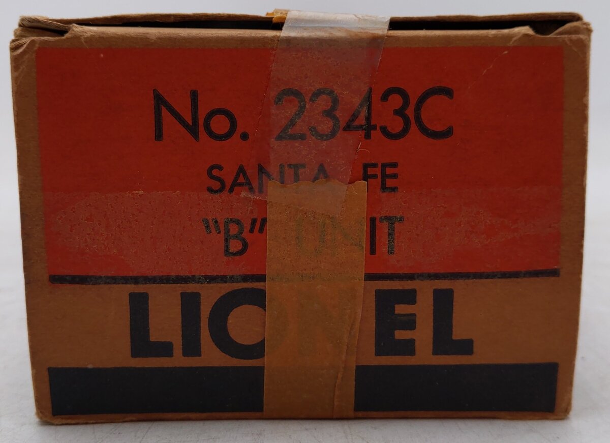 Lionel 2343C Vintage O Santa Fe F-3 Louvered Top Non-Powered B Diesel Locomotive VG/Box
