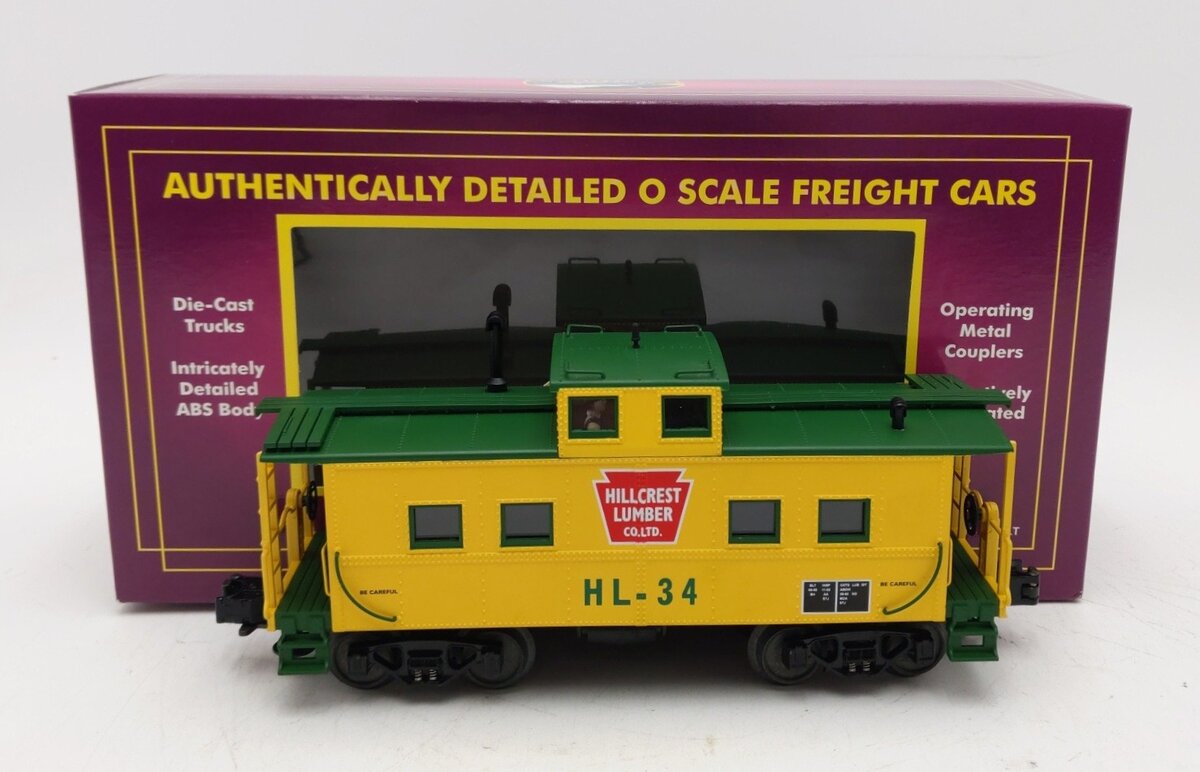 MTH 20-91028 O Gauge Hill Crest Lumber Co. Steel Lighted Caboose #34 LN/Box