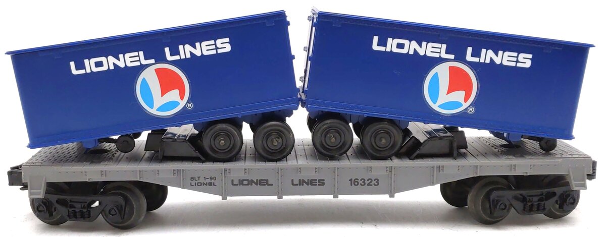 Lionel 6-16323 O Gauge Lionel Lines Flatcar w/ Trailers LN/Box