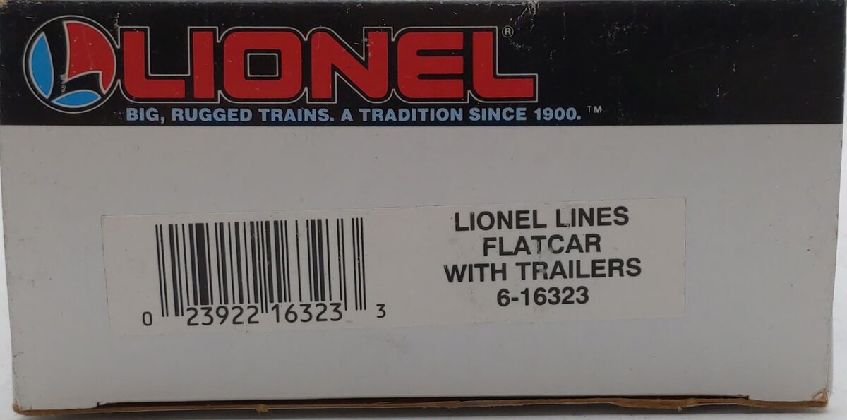 Lionel 6-16323 O Gauge Lionel Lines Flatcar w/ Trailers LN/Box