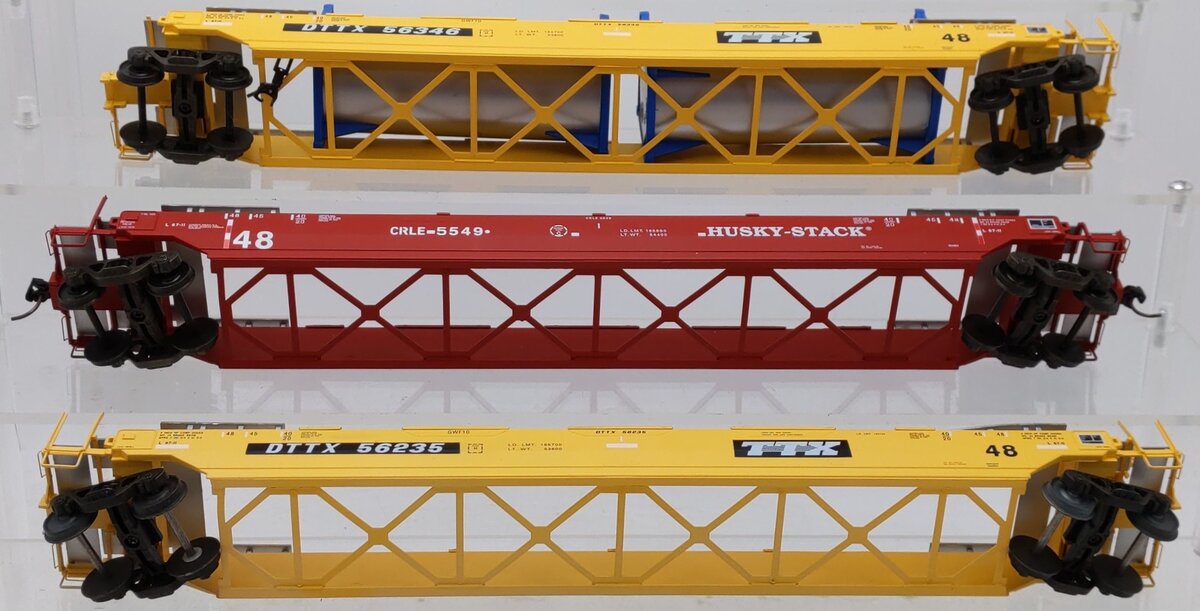 S Gauge Assorted Stack Cars: 56346, 5549, 56235 [3]