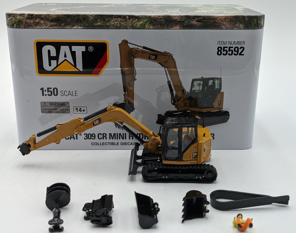 DieCast Masters 85592 1:50 CAT 309 CR Next Generation Mini Hydraulic Excavator NIB