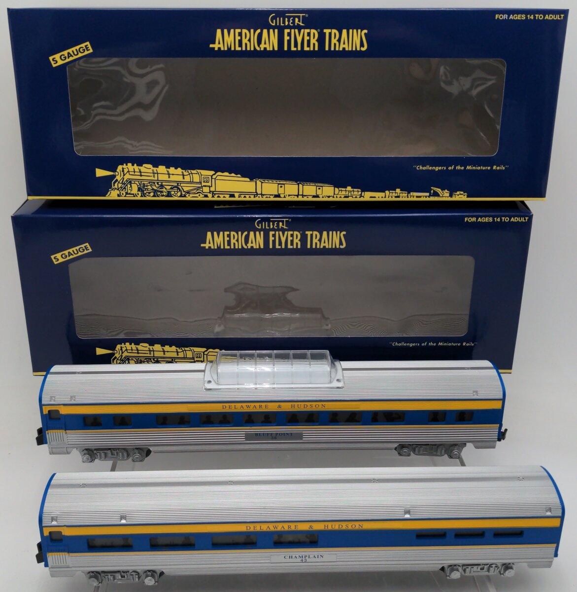 American Flyer 6-47903 S Delaware & Hudson Streamliner Diner & Vista Dome #43/36 EX/Box