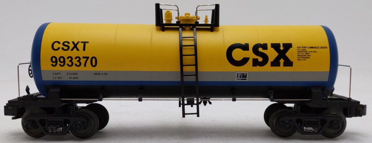 MTH 30-7338 O Gauge CSX Modern Tank Car #993370 EX/Box