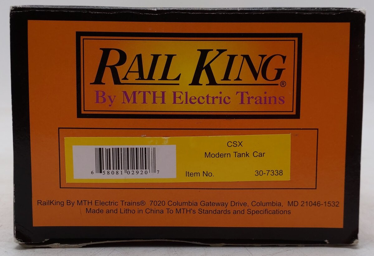 MTH 30-7338 O Gauge CSX Modern Tank Car #993370 EX/Box