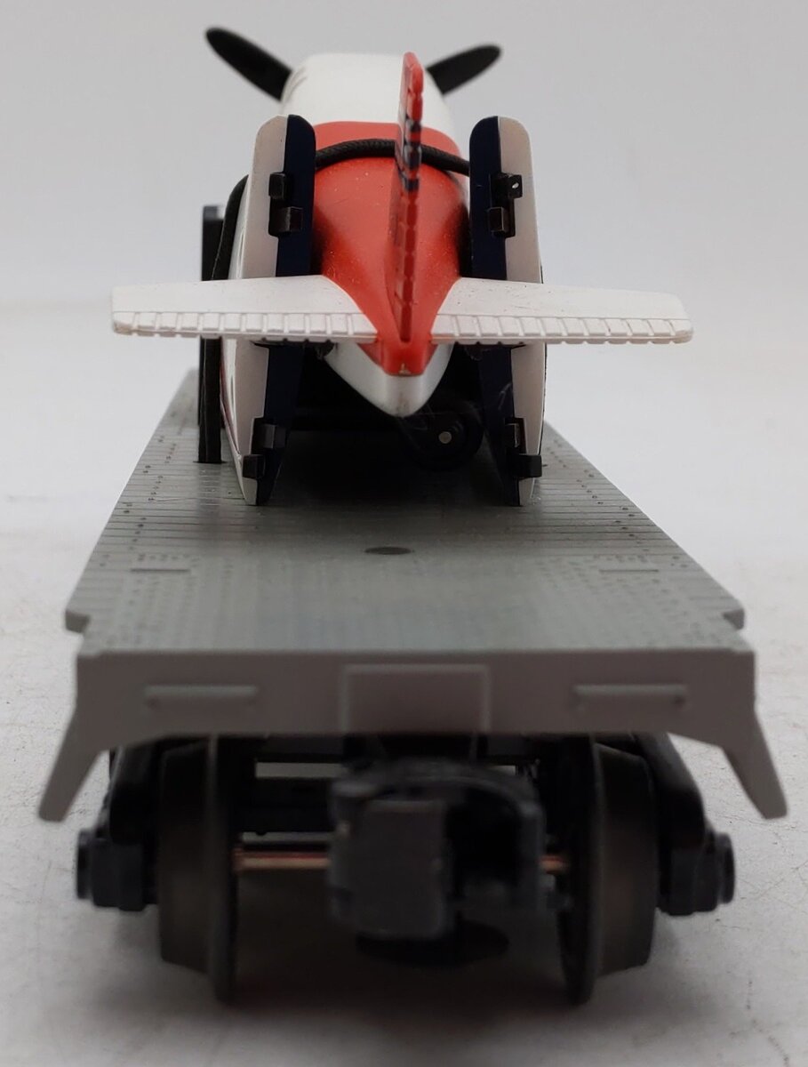 MTH 30-76083 O Gauge U.S. Navy Flat Car w/ Airplane #501204 EX/Box