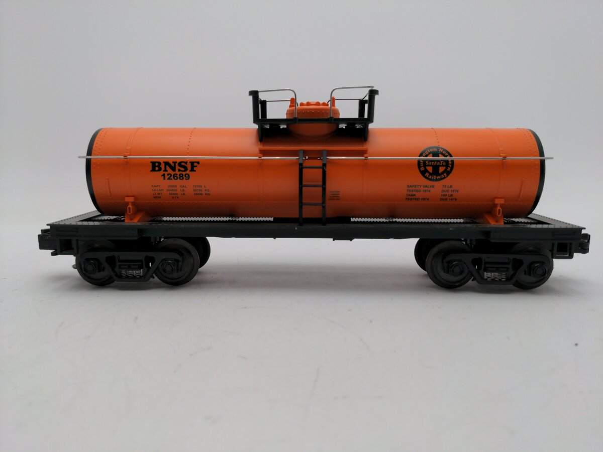 MTH 33-7304 O Gauge Burlington Northern Santa Fe Tank Car #12689 LN/Box