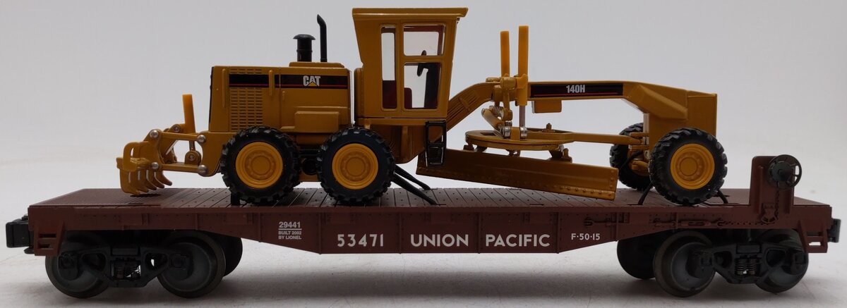 Lionel 6-29441 O Gauge Union Pacific Flatcar with Road Grader EX/Box