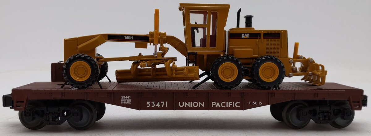 Lionel 6-29441 O Gauge Union Pacific Flatcar with Road Grader EX/Box