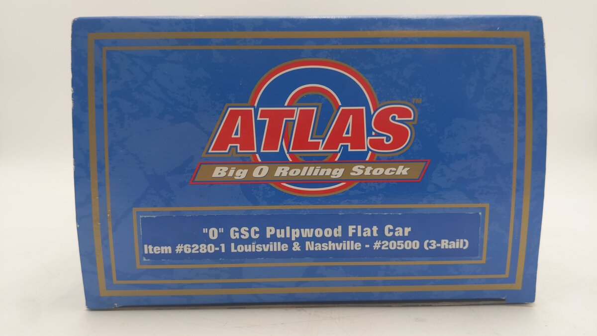 Atlas 6280-1 Louisville & Nashville GSC Pulpwood Flatcar #20500 - 3-Rail EX/Box