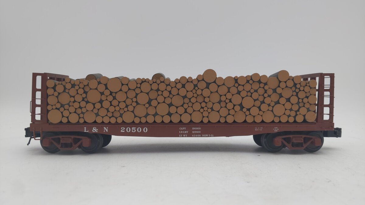 Atlas 6280-1 Louisville & Nashville GSC Pulpwood Flatcar #20500 - 3-Rail EX/Box