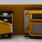 MTH 20-98159 O Gauge MTH Transportation Co Flatcar w/ Yellow Die-Cast Firetrucks EX/Box