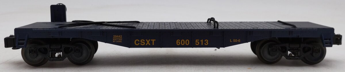 Lionel 6-29442 O Gauge CSX Transportation Flatcar #600513 EX/Box