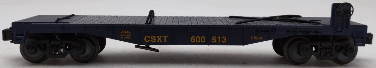 Lionel 6-29442 O Gauge CSX Transportation Flatcar #600513 EX/Box
