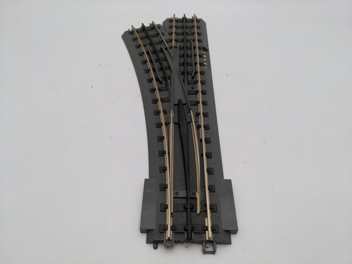 MTH 40-1021 O72 Nickel Silver RealTrax Left Hand Remote Switch Turnout EX