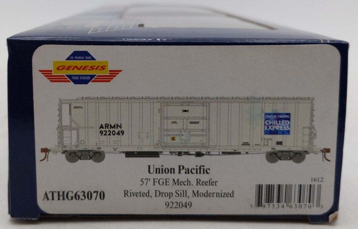 Athearn G63070 HO Union Pacific/ARMIN/Chilled 57' Mechanical Reefer #922049/Box