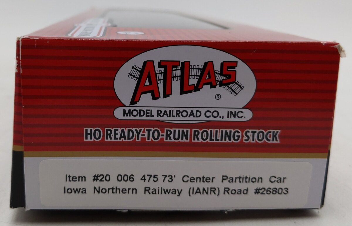 Atlas 20006475 HO Iowa Northern Railway 73' Center Partition Car #26803 LN/Box