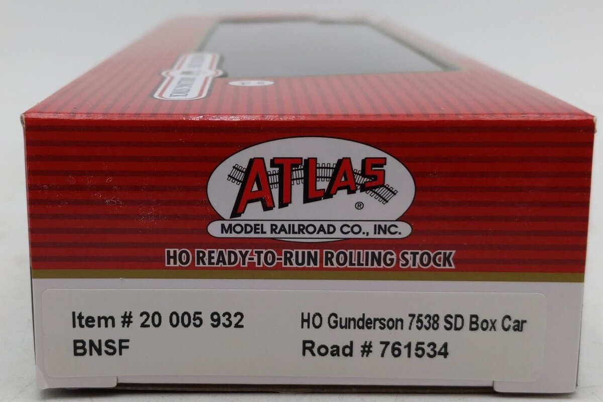 Atlas 20005932 HO Burlington Northern Santa Fe 7538 Single Door Boxcar #761534 EX/Box