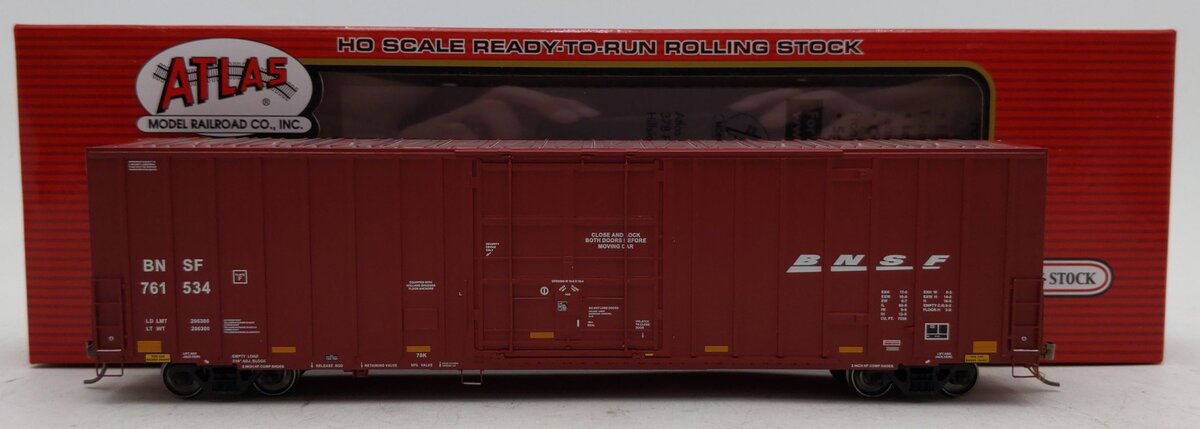 Atlas 20005932 HO Burlington Northern Santa Fe 7538 Single Door Boxcar #761534 EX/Box