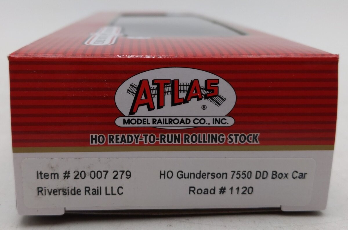 Atlas 20007279 HO Riverside Rail LLC Gunderson 7550 Double Door Boxcar #1120 EX/Box