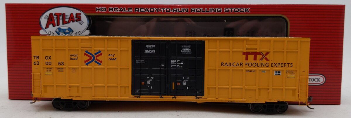 Atlas 20007272 HO TTX Gunderson 7550 Double Door Boxcar #630053 LN/Box