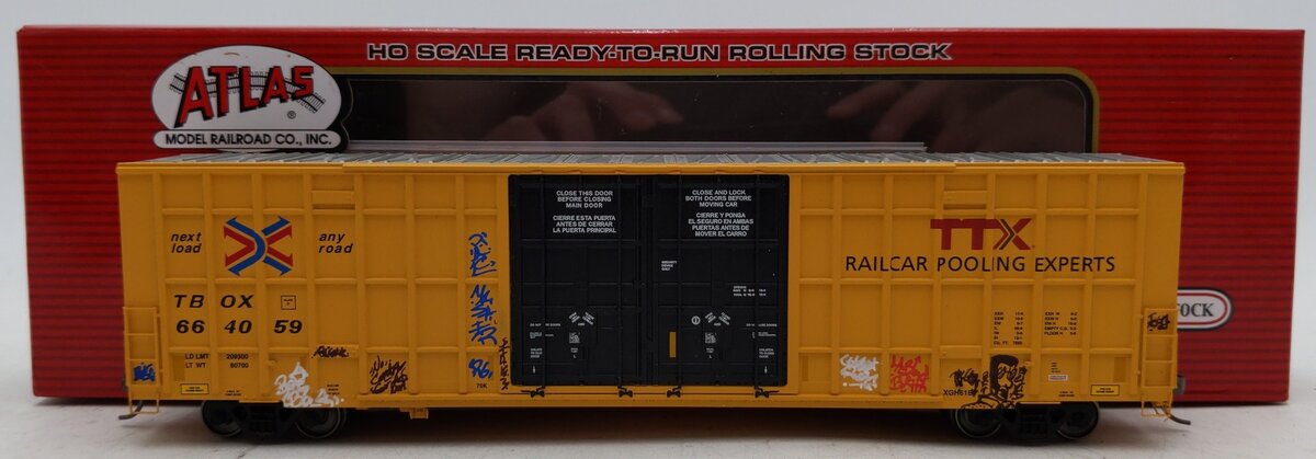 Atlas 20005915 HO TTX Master 60' Gunderson 7550 Double Door Box Car #664059/Box