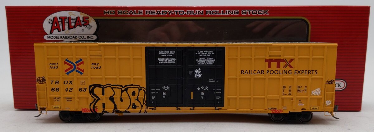 Atlas 20005919 HO TTX Master 60' Gunderson 7550 Double Door Box Car #664263/Box