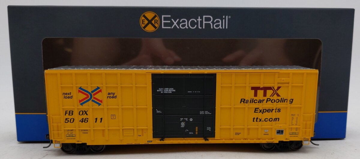 ExactRail EE-1413-7 HO Scale TTX Corporation Trinity 6275 Boxcar #504611 EX/Box