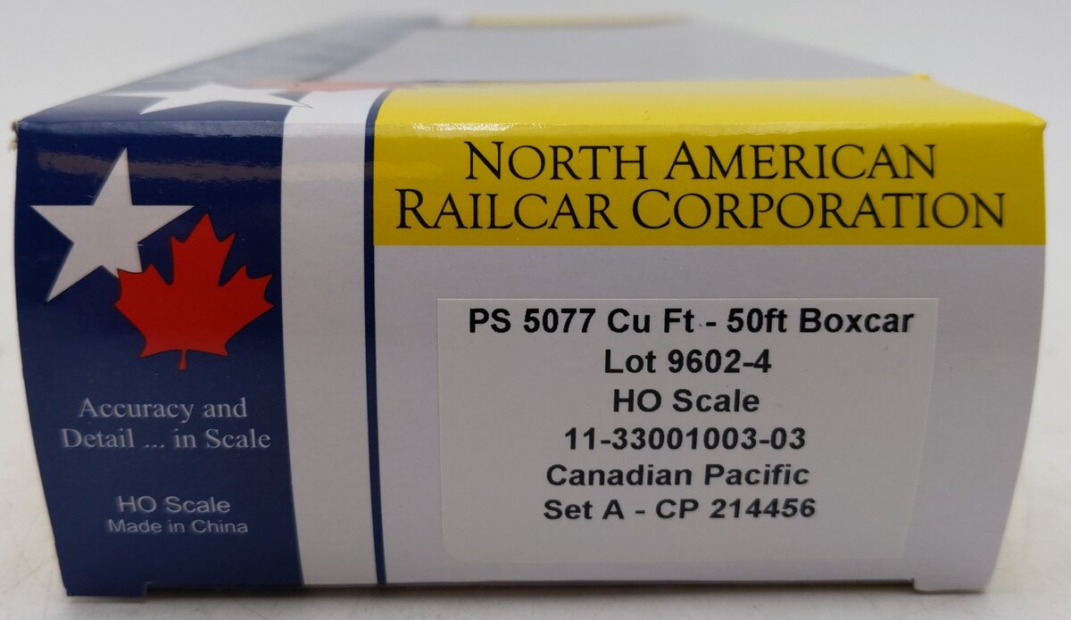 North American Railcar Corp 11-33001003-03 HO Scale CP PS 5077 Boxcar #214456/Box