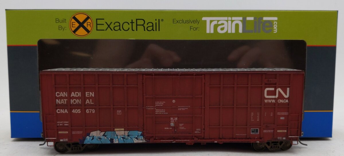 ExactRail EE-1402-5 HO Scale Trinity 6275 Boxcar Canadian National #405679/Box