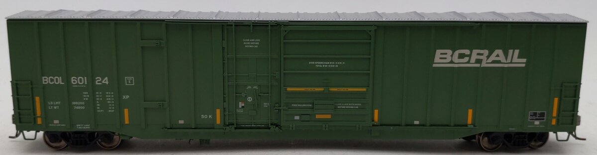 Rapido Trains 191003A HO BC Rail Trenton Works 6637cuft Boxcar #60124 LN/Box