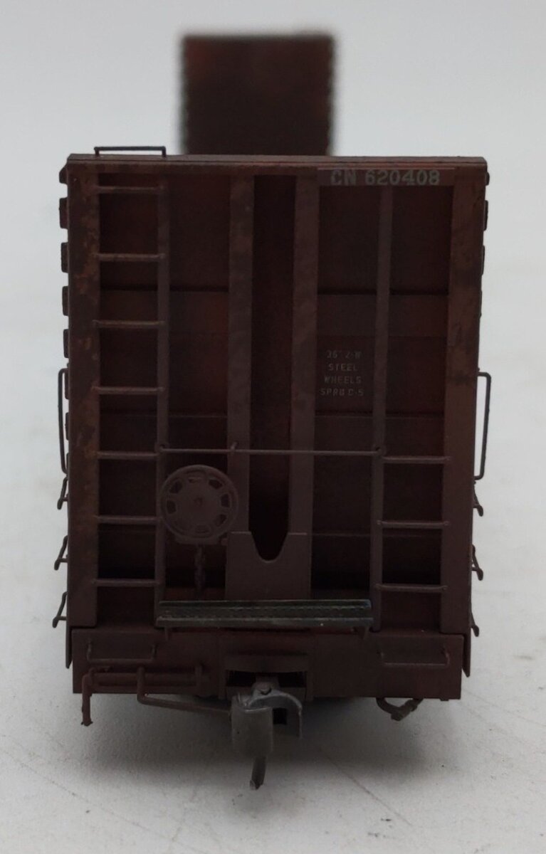 Rapido Trains 147003A HO CN National Steel Car Bulkhead Flatcar #620408 EX/Box