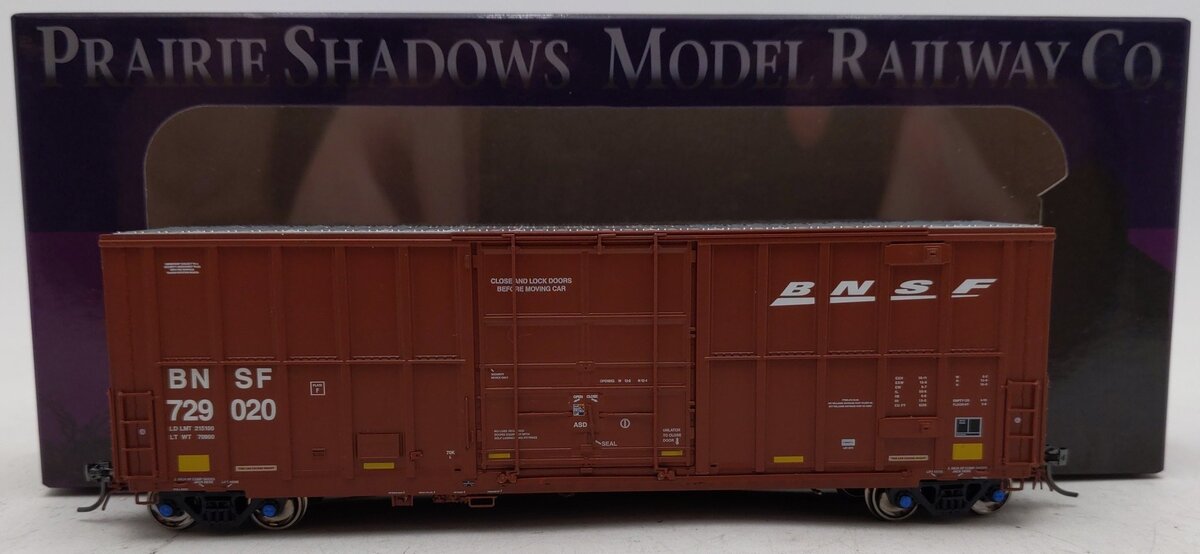 Prairie Shadows PS8022D08-01 HO Scale Trinity 50' High Cube Box Car #729020 LN/Box