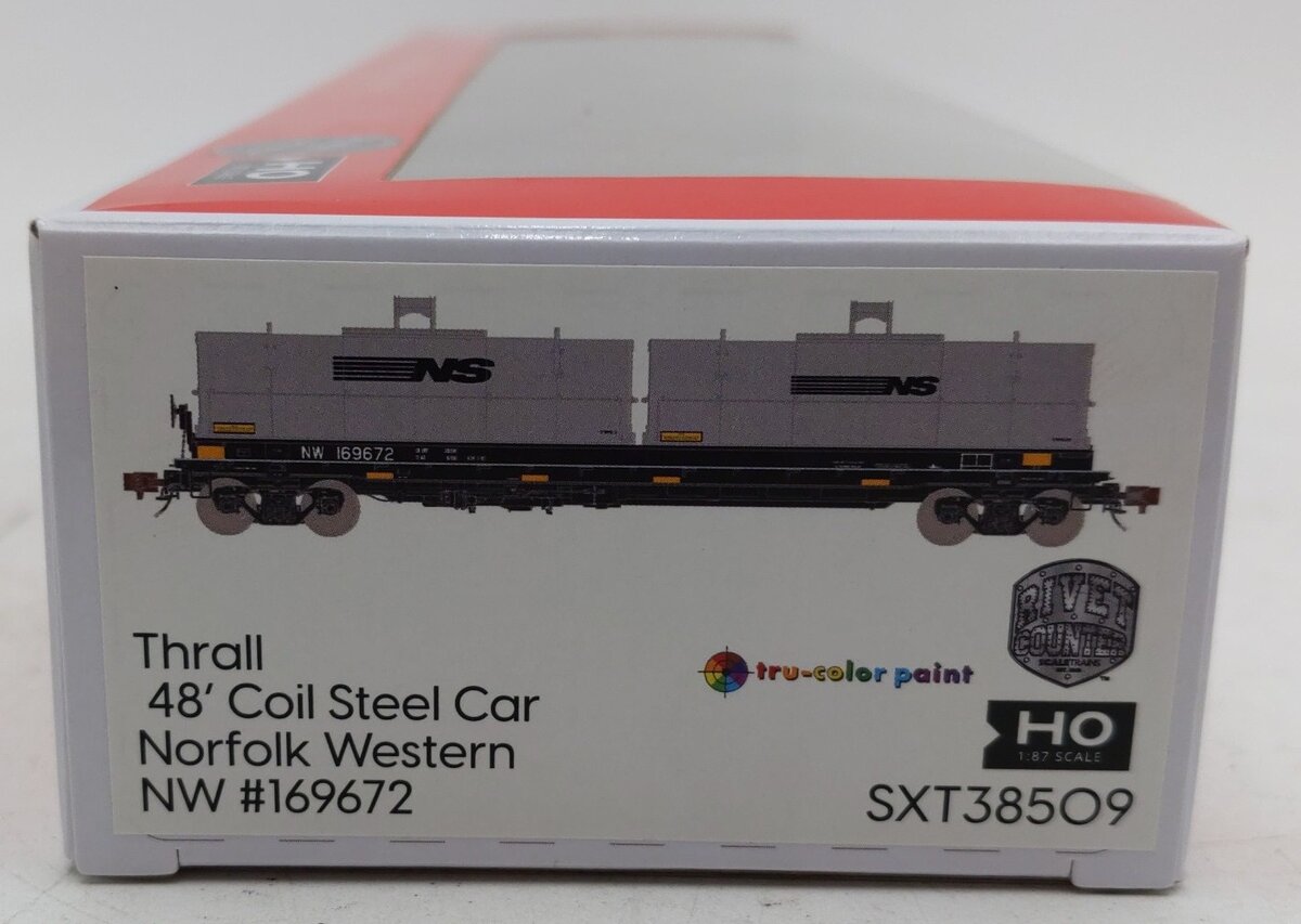 ScaleTrains STX38509 HO Scale Norfolk Western Thrall 48' Coil Steel Car #169672 LN/Box