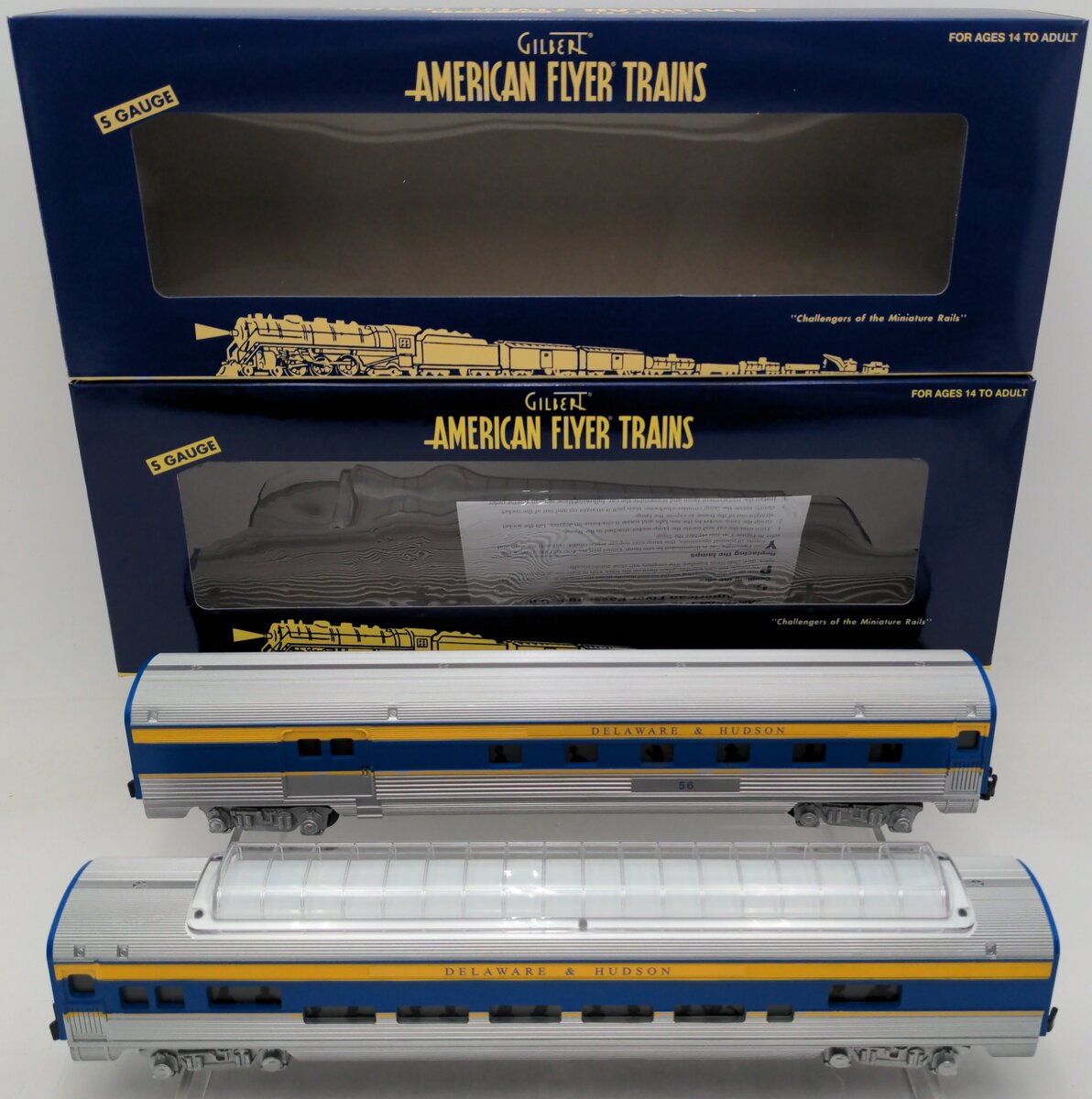 American Flyer 6-47906 S D&H Streamliner Combo & Full Vista Dome (Set of 2) EX/Box