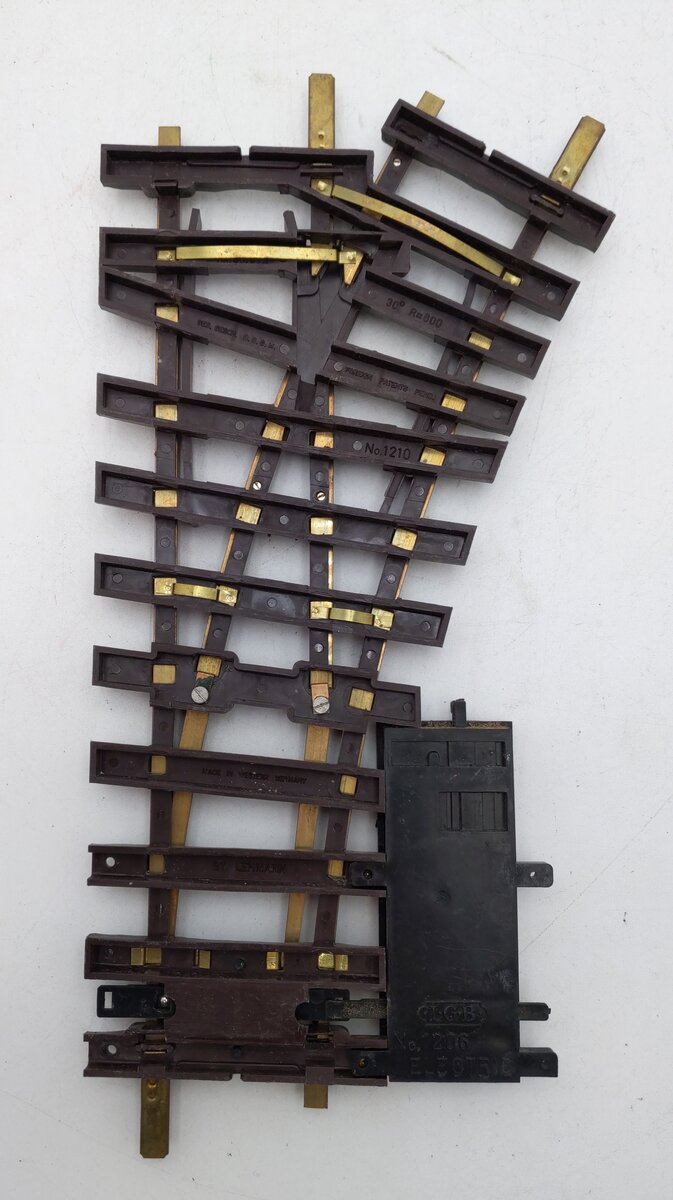 LGB 1210 G Gauge R1 Left Hand Manual Switch Turnout EX/Box