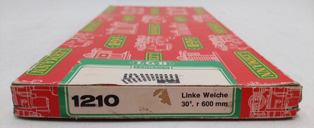 LGB 1210 G Gauge R1 Left Hand Manual Switch Turnout EX/Box