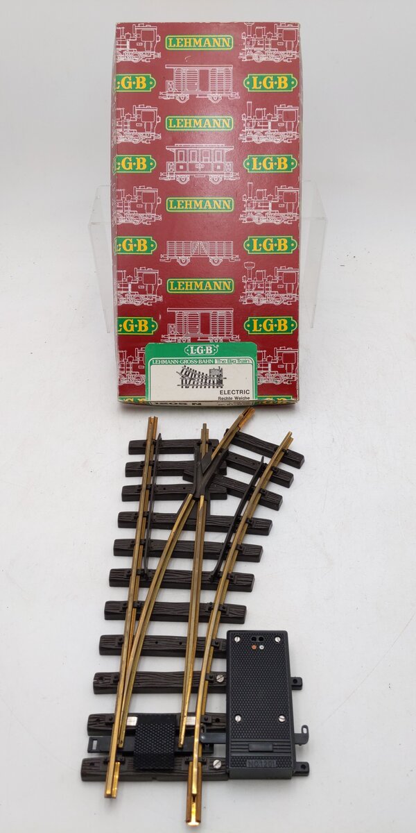 LGB 12050 G Brass 30° Right Hand R1 Remote Electric Switch Turnout EX/Box